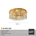 Golden ceiling canopy crystal pendant luxury ceiling lamp